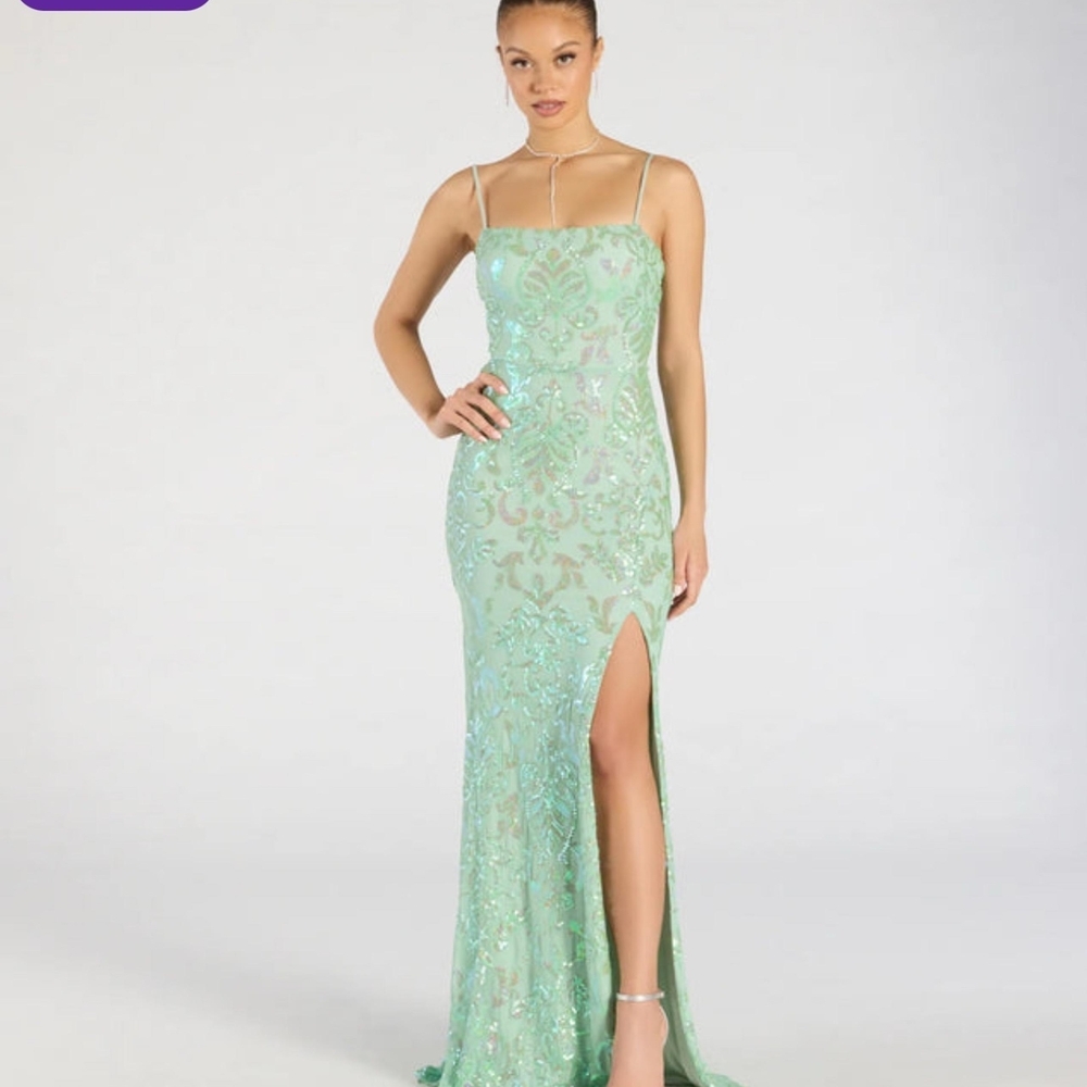 Windsor Mint Backless Maxi Dress SzL New With Tag - Picture 3 of 11